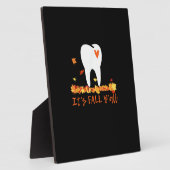 Niedlicher Fall Dental Tooth und Blätter Es fällt Fotoplatte (Seite)