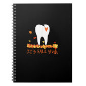 Niedlicher Fall Dental Tooth und Blätter Es fällt Notizblock (Vorderseite)