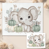 Niedlicher Fall Elephant und Pumpkins Jigsaw Puzzl Puzzle