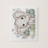 Niedlicher Fall Elephant und Pumpkins Jigsaw Puzzl Puzzle (Vertikal)