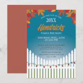 Niedlicher Fall Family Wiedersehen-Zaun Einladung (Vorne/Hinten)