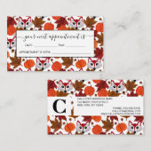 Niedlicher Fall Fox Pumpkin Acorn Ahornholz Leaf W Terminkarte (Vorne/Hinten)