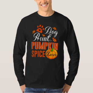 Niedlicher Fall Frauen Hundetante Pumpkin Gewürz T-Shirt