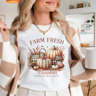 Niedlicher Fall Frischkürbis Vintage Extravagante T-Shirt