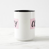 Niedlicher Fall Gemütliche Pink- und Schwarzkaffee Tasse (Zentrum)