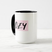 Niedlicher Fall Gemütliche Pink- und Schwarzkaffee Tasse (Vorderseite Links)