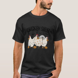 Niedlicher Fall Ghost Chicken Sheet Halloween Pump T-Shirt