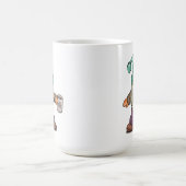 Niedlicher Fall Gnome mit Kaffee-Tasse Kaffeetasse (Mittel)