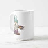 Niedlicher Fall Gnome mit Kaffee-Tasse Kaffeetasse (Vorderseite Links)