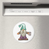 Niedlicher Fall Gnome mit Kaffee-Tasse Magnet (In Situ (Geschirrspüler))
