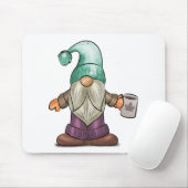 Niedlicher Fall Gnome mit Kaffee-Tasse Mousepad (Mit Mouse)