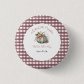Niedlicher Fall Green & Plum Pumpkin Themed Baby D Button (Vorderseite)