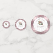 Niedlicher Fall Green & Plum Pumpkin Themed Baby D Konfetti (Rückseiten)