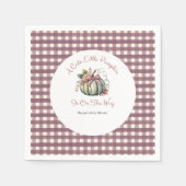 Niedlicher Fall Green & Plum Pumpkin Themed Baby D Serviette (Vorderseite)