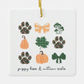 Niedlicher Fall Hund Foto Keramik Ornament (Vorderseite)