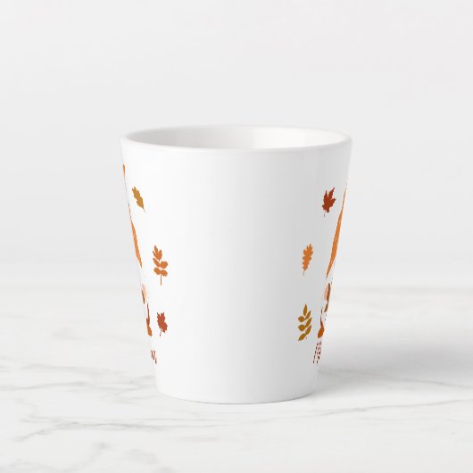 Niedlicher Fall-Individuelle Name-Fallende Blätter Milchtasse (Vorderseite)