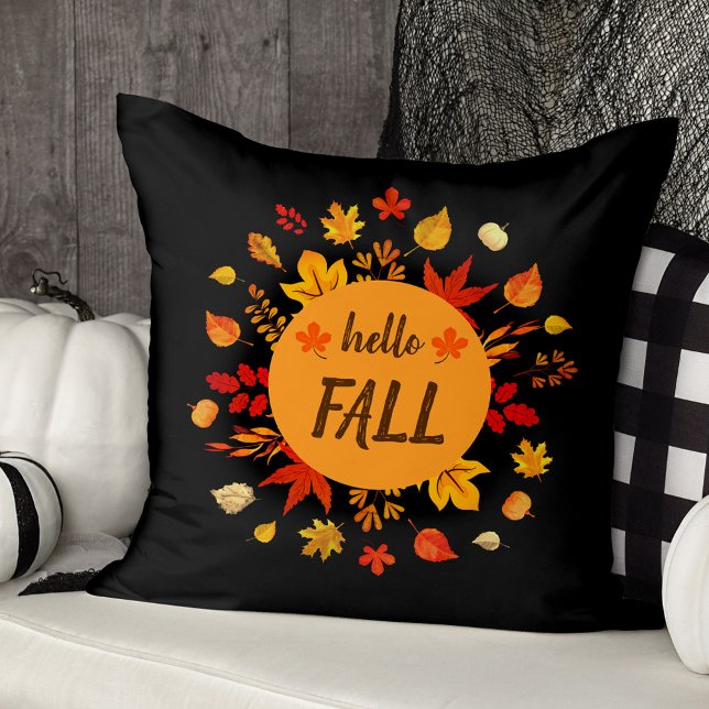 Niedlicher Fall Kissen (Cute Hello Fall Throw Pillow)