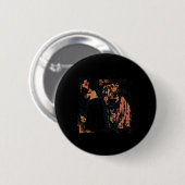 Niedlicher Fall Kuh Ghost Retro Spooky Jahreszeit  Button (Vorne & Hinten)