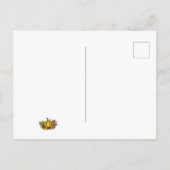 Niedlicher Fall Kürbis boarder Happy Thanksgiving Ankündigungspostkarte (Rückseite)