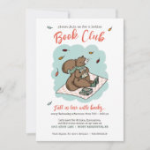 Niedlicher Fall Ladys Book Club Einladung (Vorderseite)