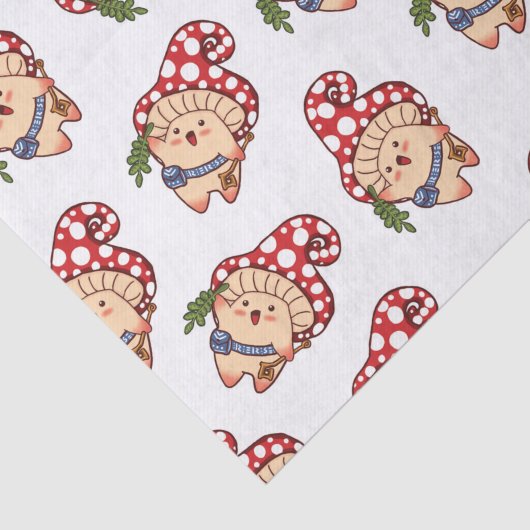 Niedlicher Fall Mushroom Forager Seidenpapier (Ausschnitt)