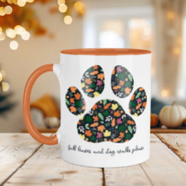 Niedlicher Fall Paw Druckkaffee Tasse für einen Hu