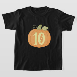 Niedlicher Fall Pumpkin 10. Geburtstag | Halloween T-Shirt