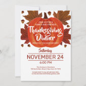 Niedlicher Fall Pumpkin Blätter Wasserfarbe Ernted Einladung (Vorderseite)