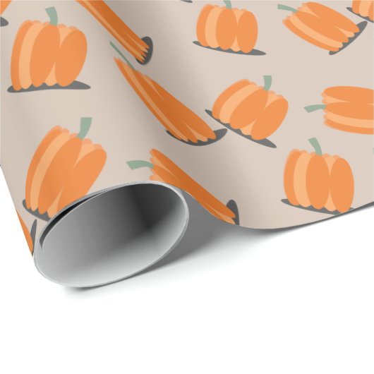Niedlicher Fall Pumpkin Fallmuster Geschenkpapier (Rolleneckpunkt)