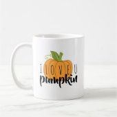 Niedlicher Fall Pumpkin I Liebe Sie Sprichwort Kaffeetasse (Links)