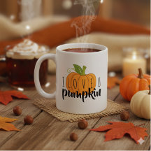 Niedlicher Fall Pumpkin I Liebe Sie Sprichwort