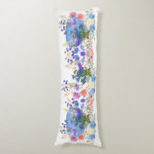 Niedlicher Fall Pumpkin Pastel Blaue Wasserfarbe Seitenschläferkissen (Vorderseite Vertikal)