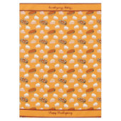 Niedlicher Fall Pumpkin Pies Pattern glückliches E Tischdecke (Vorderseite)