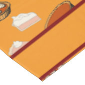 Niedlicher Fall Pumpkin Pies Pattern glückliches E Tischdecke (Schrägansicht)