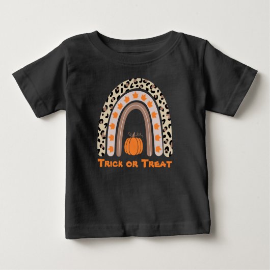 Niedlicher Fall Regenbogen mit Pumpkin Halloween B Baby T-shirt (Vorderseite)