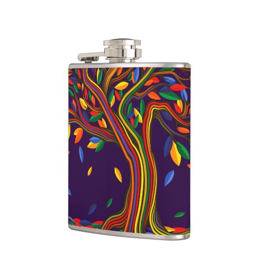 Niedlicher Fall Regenbogenbaum Lila Herbst Ernteda Flachmann (Links)