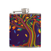 Niedlicher Fall Regenbogenbaum Lila Herbst Ernteda Flachmann (Vorderseite)