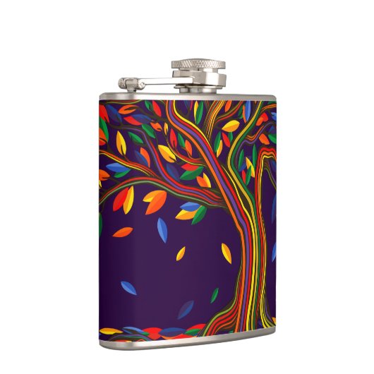 Niedlicher Fall Regenbogenbaum Lila Herbst Ernteda Flachmann (Rechts)