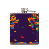 Niedlicher Fall Regenbogenbaum Lila Herbst Ernteda Flachmann (Rückseite)