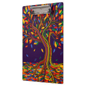 Niedlicher Fall Regenbogenbaum Lila Herbst Ernteda Klemmbrett (Links)