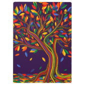 Niedlicher Fall Regenbogenbaum Lila Herbst Ernteda Klemmbrett (Rückseite)