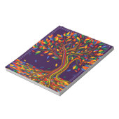 Niedlicher Fall Regenbogenbaum Lila Herbst Ernteda Notizblock (Rotiert)