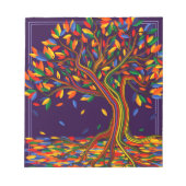 Niedlicher Fall Regenbogenbaum Lila Herbst Ernteda Notizblock (Vorderseite)