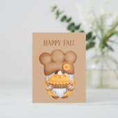 niedlicher Fall Saisonale Backkuchen Gnome fügen T Postkarte (Stehend Vorderseite)