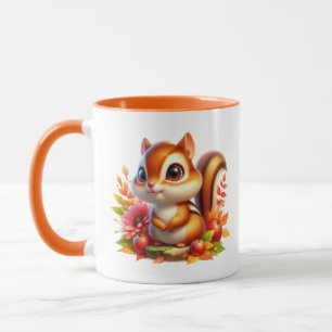Niedlicher Fall Saisonale Eichhörnchen hinzufügen Tasse