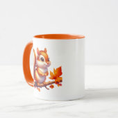 Niedlicher Fall Saisonale Eichhörnchen hinzufügen Tasse (Vorderseite Links)