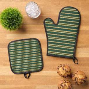 Niedlicher Fall Saisonale Strickküche Ofenhandschuh & Topflappen-Set