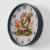 Niedlicher Fall Saisonaler Chipmunk Liebhaber Uhr (Winkel)