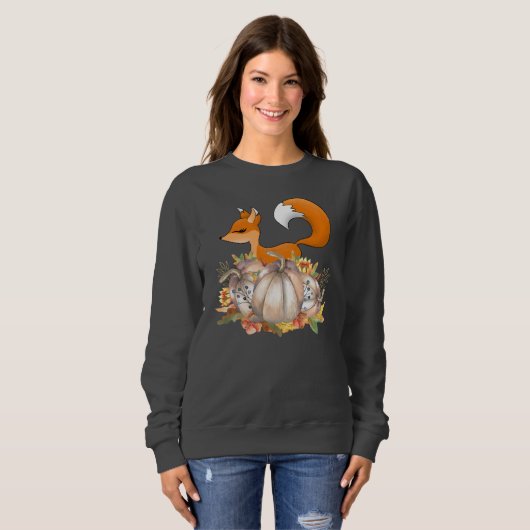 niedlicher Fall Saisonfuchs Sweatshirt (Vorne ganz)