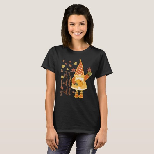 niedlicher Fall Saisongnome T-Shirt (Vorne ganz)